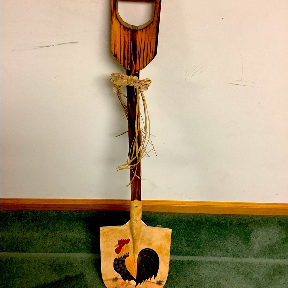 Decorative Hand Painted Rooster Shovel